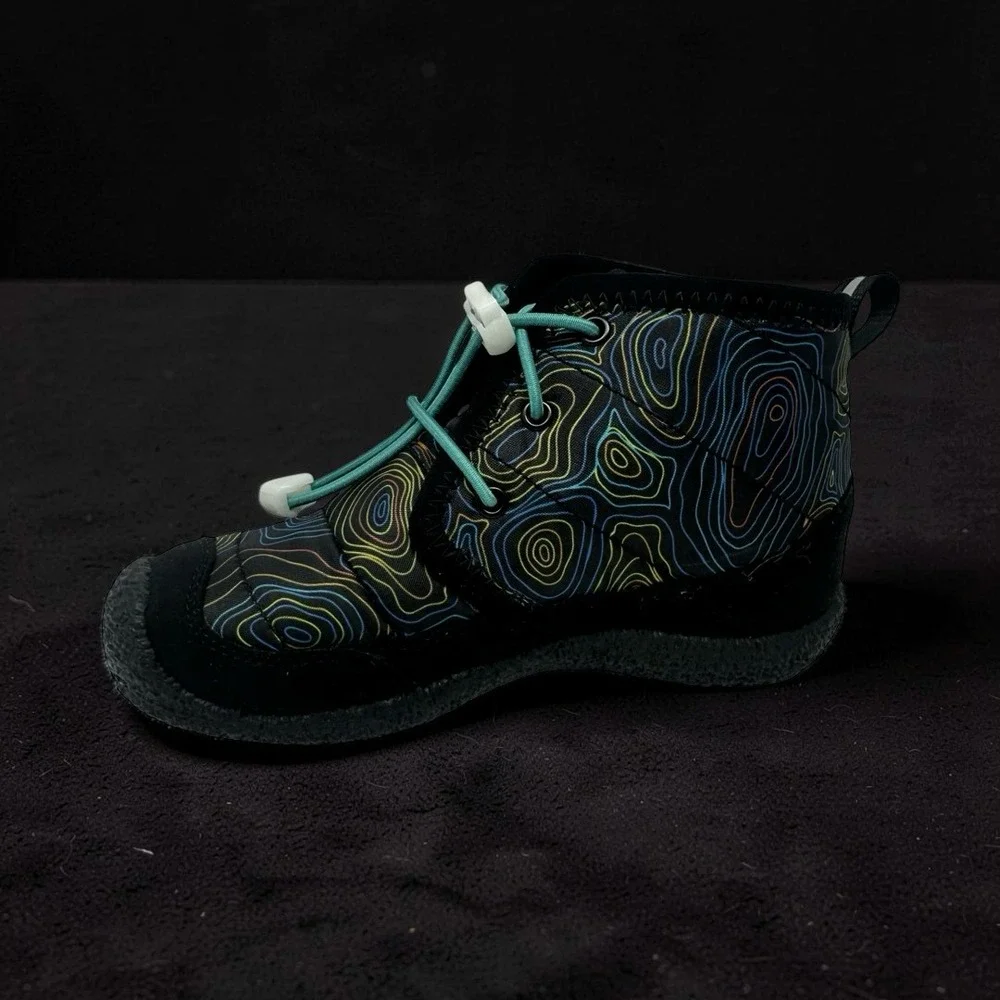 KEEN Kids Howser II Chukka WP Boots Size 13 Black Reef Waters Topo NWB